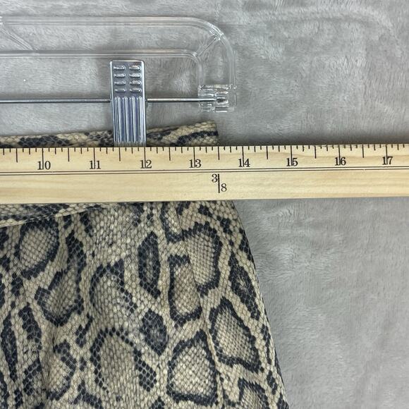 Vintage Python Snake Print Pleated Straight S/M Skirt Vamp Mob Wife Office Siren - Picture 6 of 10